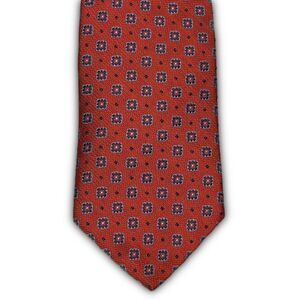 Vintage Dafne Italian Silk Tie Red